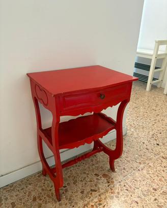 Comodino rosso vintage