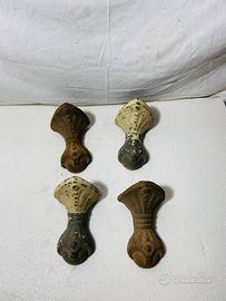 4 Antichi piedini per vasca da bagno fine 1800