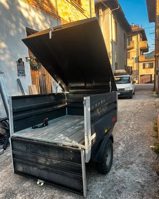 🚗 CARRELLO APPENDICE con COPERCHIO RIGIDO