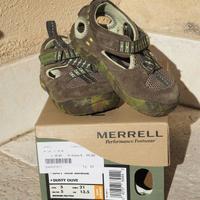 Merrel Scarpe Bambino Sandali Tg. 21 Geko Verdi