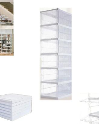 Scarpiera 6 ripiani pieghevole, organizzer scarpe