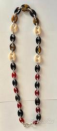Collana in corniola, avorio ed onice