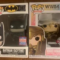 Funko pop Batman e Wonder woman