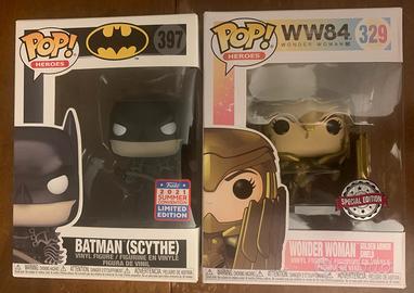Funko pop Batman e Wonder woman