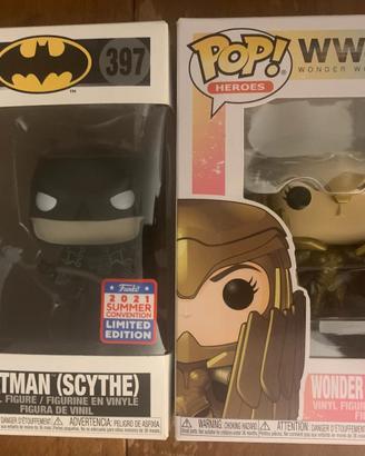 Funko pop Batman e Wonder woman