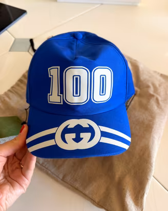 Gucci Cappellino 100 GG Blu Royal – Taglia XL