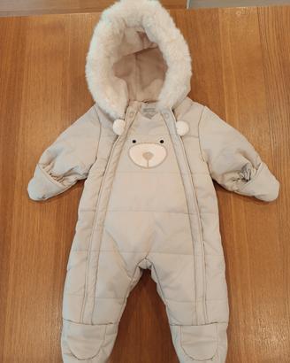 tuta-cappotto imbottita NUOVA 1-3 mesi