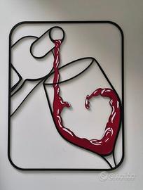 Decorazione murale in 3D Calice di Vino