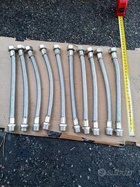 10 Flessibili Idraulici Inox 25cm 1/2" MF 
