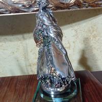 Statua argento donna Primavera Wenk