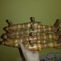 Appendi abiti 10 posti legno alto 40 lungo 25-65cm