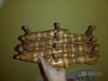 Appendi abiti 10 posti legno alto 40 lungo 25-65cm