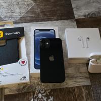 Apple iPhone 12 mini nero + AirPods + cover Otter