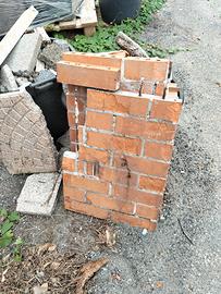 mensola -muretto prefabbricato con mattoni a vis