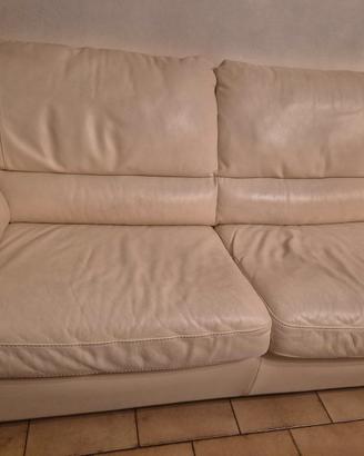 Divano letto in pelle