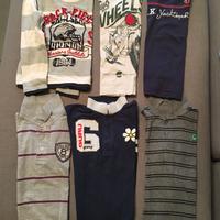 5 maglie bambino 5/6 anni manica lunga cotone