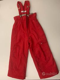 Pantaloni salopette da sci bambino 4 anni