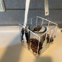 Porta candela natalizia