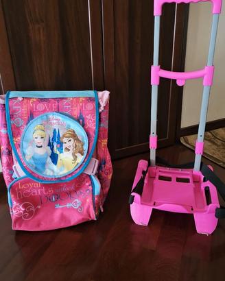 Zaino scuola Seven Principesse Disney +carrellino