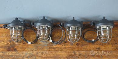 LAMPADA INDUSTRIALE IN ALLUMINIO restaurata