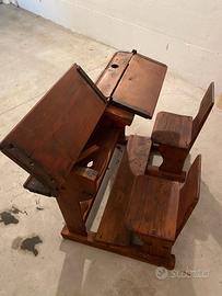 tavolino e panca legno massello da restaurare