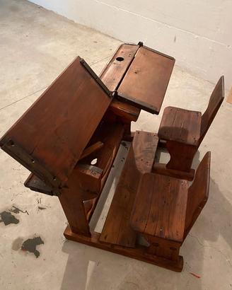 tavolino e panca legno massello da restaurare