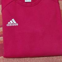 Felpa Bianca Adidas rossa