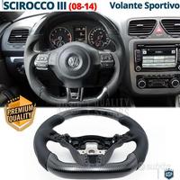 VOLANTE Sportivo per VW Scirocco Carbonio e Pelle