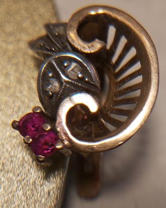 coppia antichi orecchini Liberty da collezione