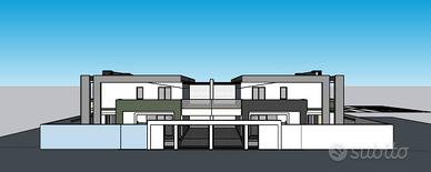 Ville in costruzione con giardino e piscina