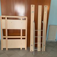 Letto a castello color faggio