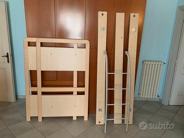 Letto a castello color faggio