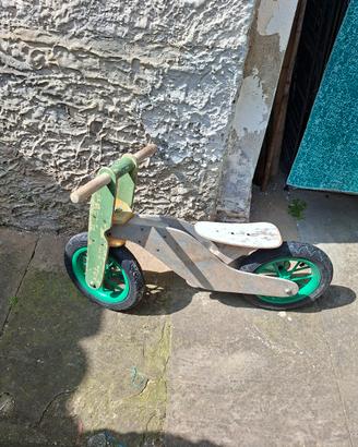 Bicicletta senza pedali legno