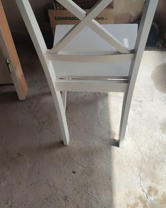 Sedie bianche in legno Ikea