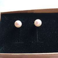  orecchini oro con perla