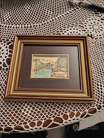 Quadro di FAAR Argenteria su figlia Oro cesellato 