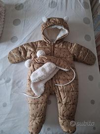 tuta invernale 6mesi con cappello Petit Bateau