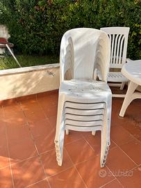 Sedie plastica per esterno