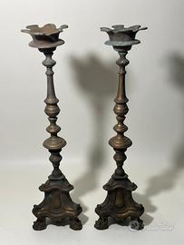 Candelabri antichi in ottone