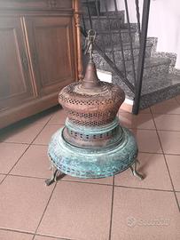 Antico braciere in rame/ bronzo