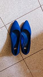 Décolleté H&M blu elettrico scamosciate-Numero 38
