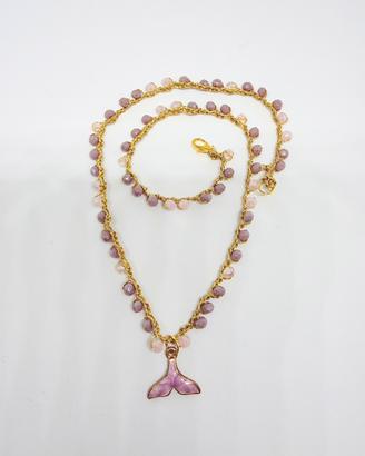 Collana Choker con ciondolo coda di sirena