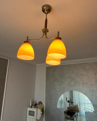 Lampadario con abat-jour