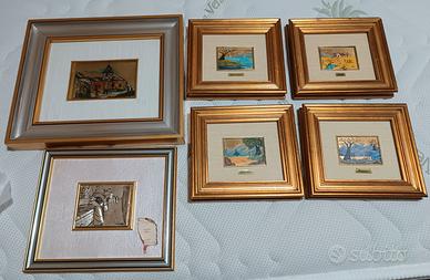 Quadri su foglia oro e argento certificati