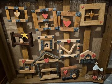 decorazioni artigianali in legno, stile rustico