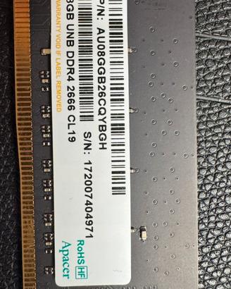 Apacer ram 8gb ddr4