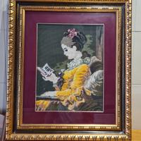 Quadro con ricamo a punto croce