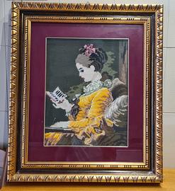 Quadro con ricamo a punto croce