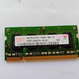 Memoria Ram da 1 gb per portatili