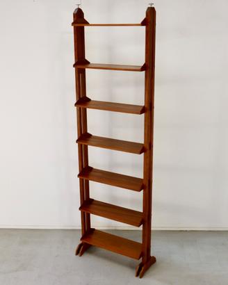 Libreria modulare italiana vintageteak e acciaio